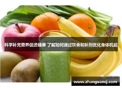 科学补充营养促进健康 了解如何通过饮食和补剂优化身体机能